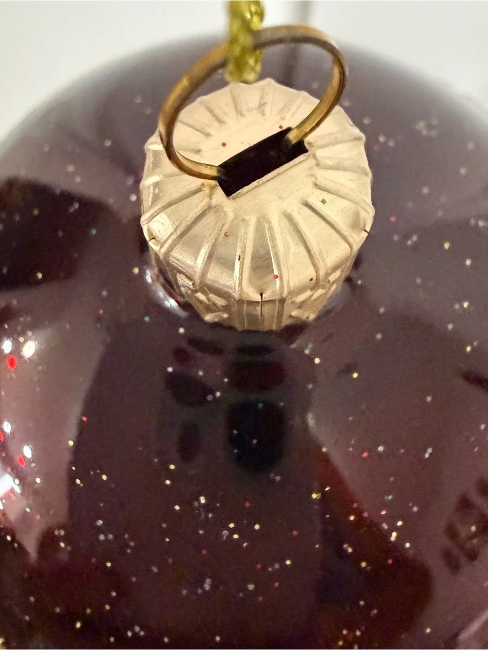 Holiday Living Emerald Green & Burgundy Red European Glass Christmas Ornaments